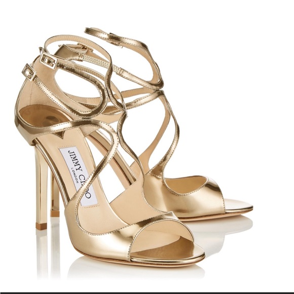 Jimmy Choo Gold Heels - Picture 1 of 8